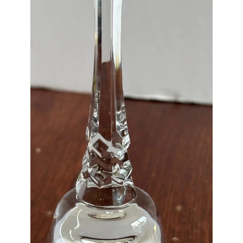 Towle Lead Crystal Martini Glass 7.5 Inch Clear Stemware Austria Faceted Stem‎